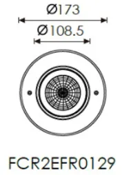 浴室用ダウンライト仕様　 12W　FCR2EFR0129/FCR2EFS0129