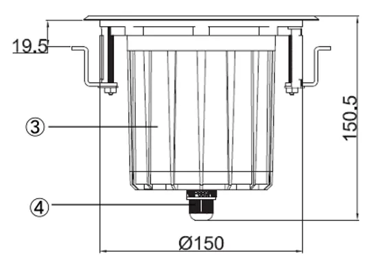 浴室用ダウンライト仕様　 12W　FCR2EFR0129/FCR2EFS0129