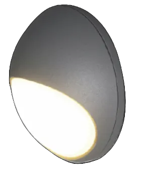 サウナ用　1Wラウンド型 埋込型ブラケットライト