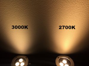 2700Ｋ、3000Ｋ水中照明の光