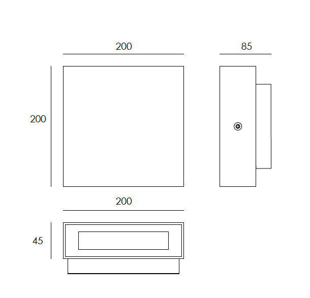 8W屋外ウォールライト 下面発光 Fタイプ画像