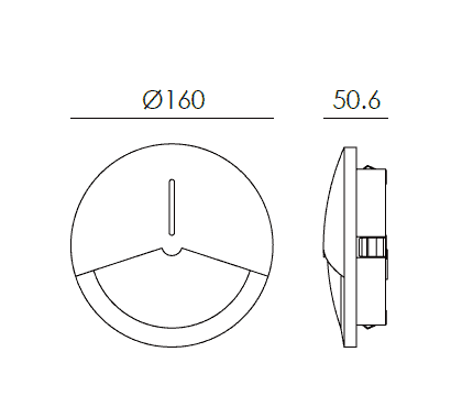 2Wラウンド型埋込型ブラケットライト Aタイプ画像