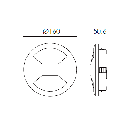 2Wラウンド型埋込型ブラケットライト Cタイプ画像