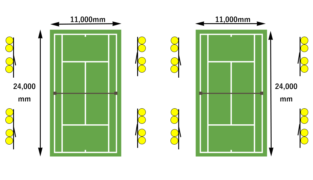 テニスコート照明 器具配置2 株式会社富士メディシィエ